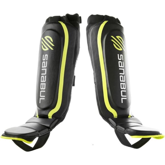 Sanabul Essential Sleeve Kickboxing Shin Guards MMA Muay Thai Neoprene Size XS - Picture 2 of 9